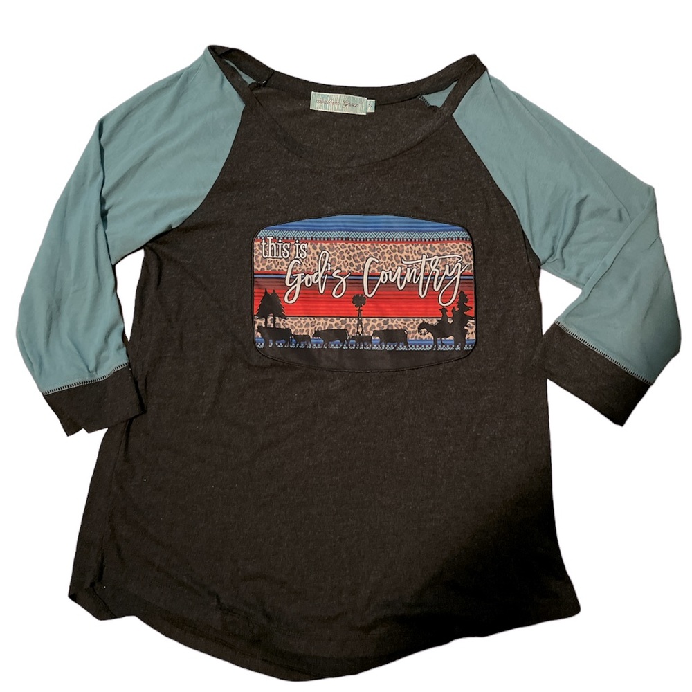 Long sleeve "God's Country" shirt